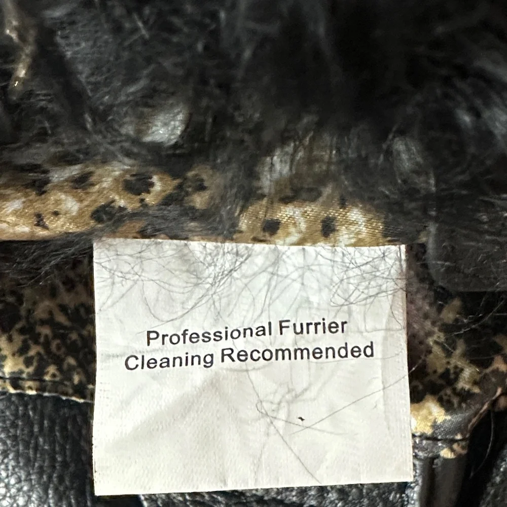 Aqua Madonna Elegant Black Satchel with Plush Fur Trim